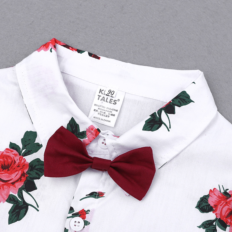 Boys' Short-Sleeved Suit, Summer Boys' Casual Suit, Small and Medium-Sized Children's Shirt Two-Piece Set, One-Piece Dropshipping Boys' Short-Sleeved Suit, Summer Boys' Casual Suit, Small and Medium-Sized Children's Shirt Two-Piece Set, One-Piece Dropshipping