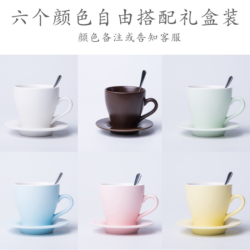 Taza de cerámica transfronteriza taza de agua taza de moda simple taza de café caja de regalo conjunto de suministro de cuchara image 19