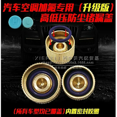 Car air conditioner pure copper valve cover core cap R134a high pressure H low pressure L dustproof plastic cover liquid and fluoride (Automotive air conditioning)