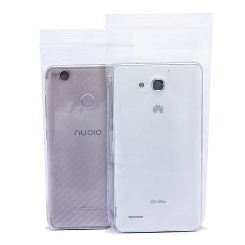 One-time sealing plastic self-sealing bag, mobile phone sealing bag, small size thickened transparent dustproof touch screen packaging bag