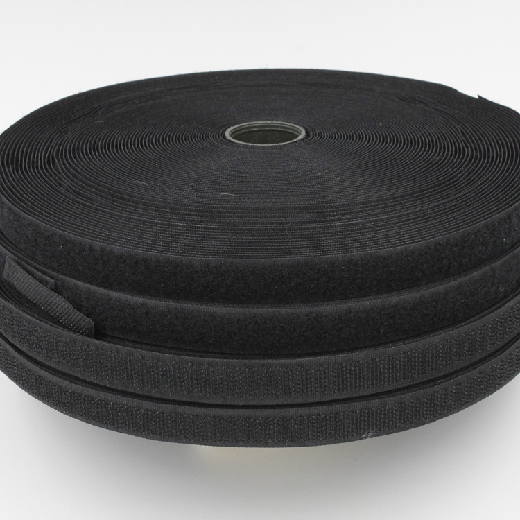 现货供应黑白色彩色魔术贴 混纺子母扣钩毛粘扣带搭扣 服装么术贴