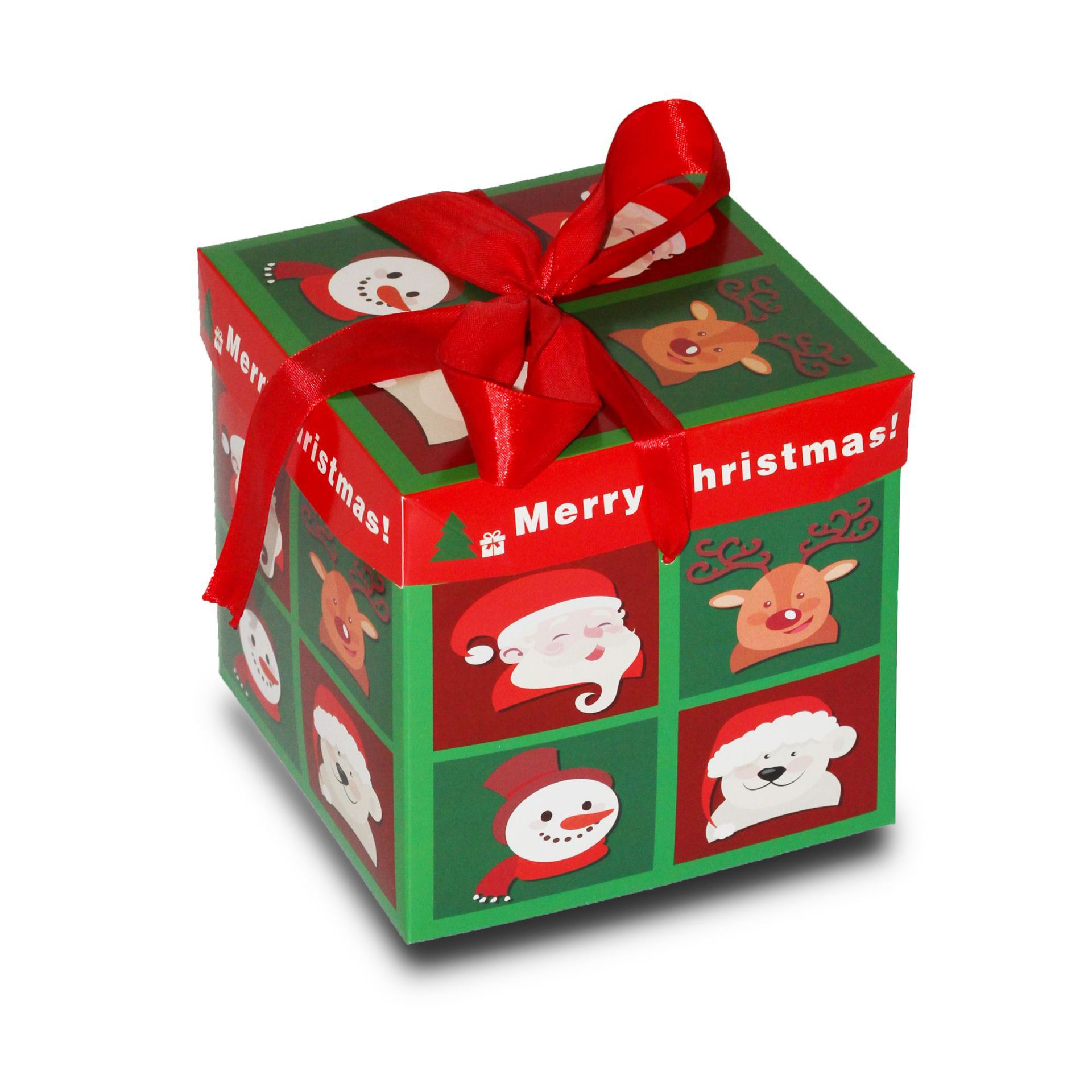 Nuevo juego de tres cajas de regalo navideñas, adornos navideños, accesorios para decoración de escenas de centros comerciales