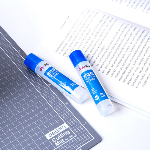 Deli 7302 liquid glue student transparent handmade strong glue office supplies 50ml solid safety glue