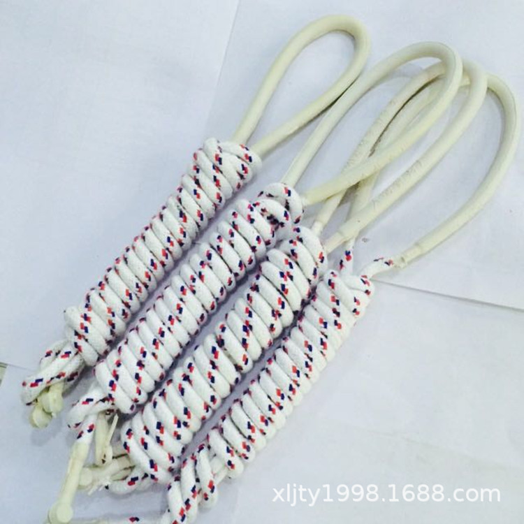 厂价直销太仓跳绳白色棉纱标准训练用绳6-2.6健身用品一件代发