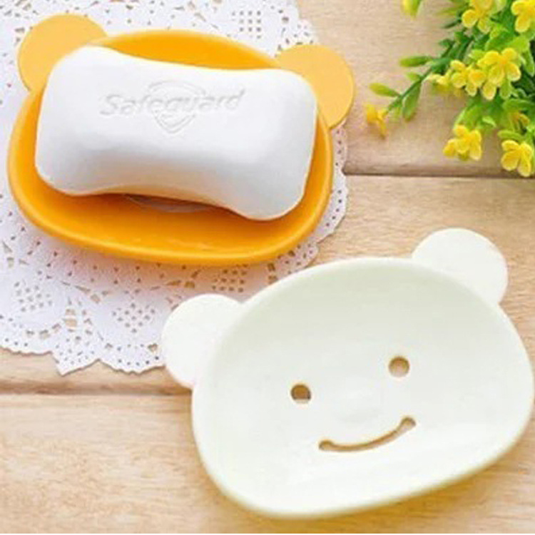 Factory Direct Sales Bear Soap Box K-Style Creative Cute Cartoon Soap Box Home Bathroom Daily Soap Box