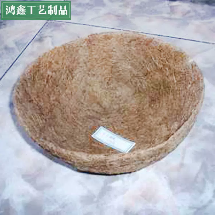 12英寸圆形椰丝花篮 椰棕垫 可降解植物花盆