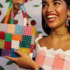 Brand woven diverse brainteaser with beads, bag, handmade, 2021 collection