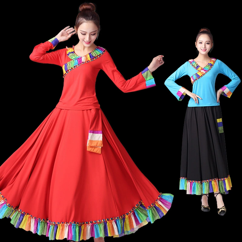 Квадратная танцевальная одежда женский костюм для взрослых Новинка 2018 с короткими рукавами и V-образным вырезом приталенное летнее платье для матери комплект из двух предметов