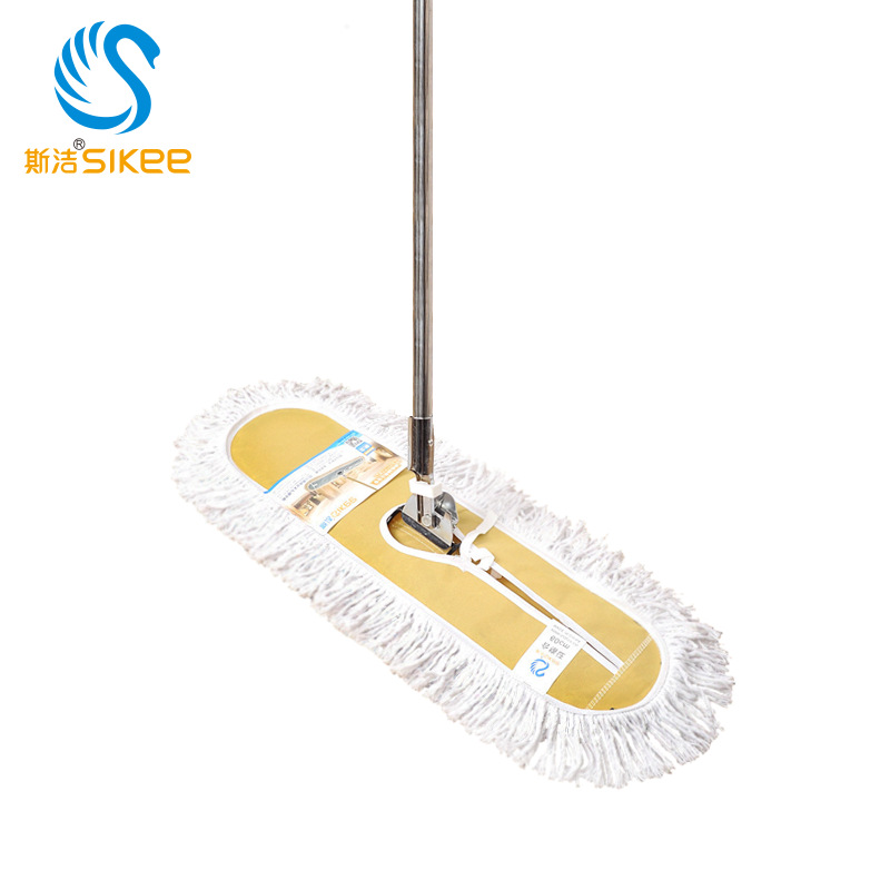 Sjie 60cm high-grade cotton yarn dust mop cloth hospital Airport Station large place flat mop