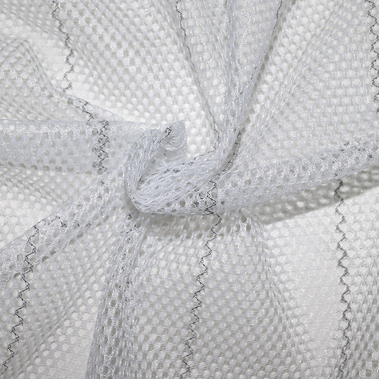 三空一网眼布 箱包材料网布 服装辅料网布 色织条纹网眼布