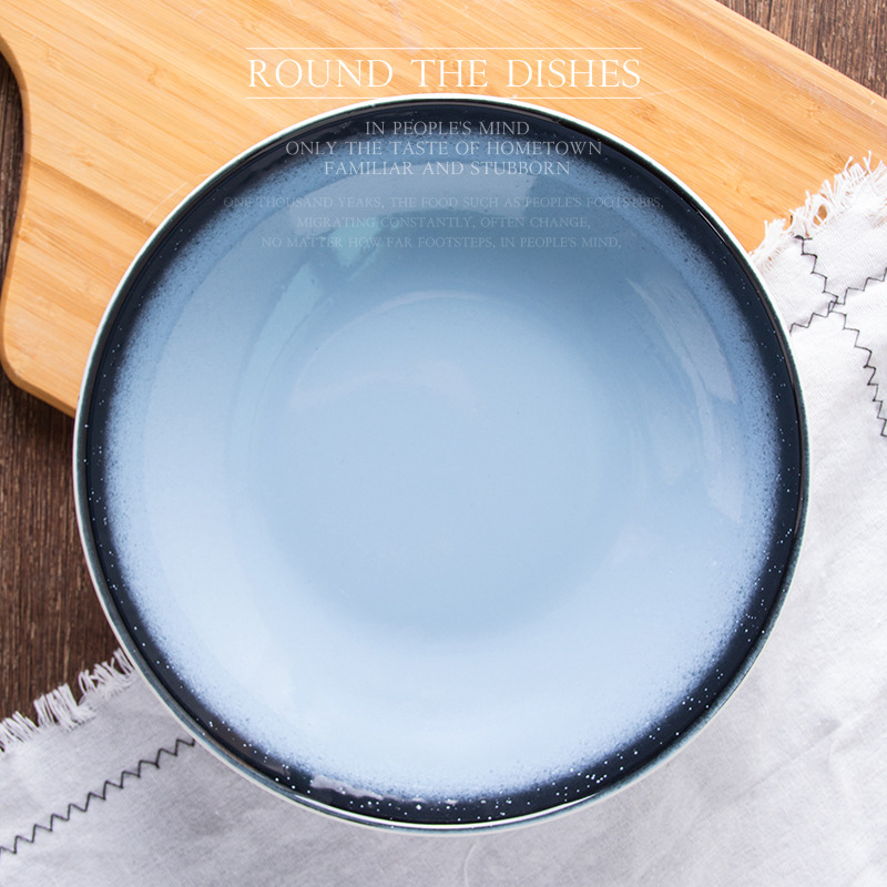 Tazón de sopa grande de ensalada de fruta de plato occidental de cerámica 9,5"