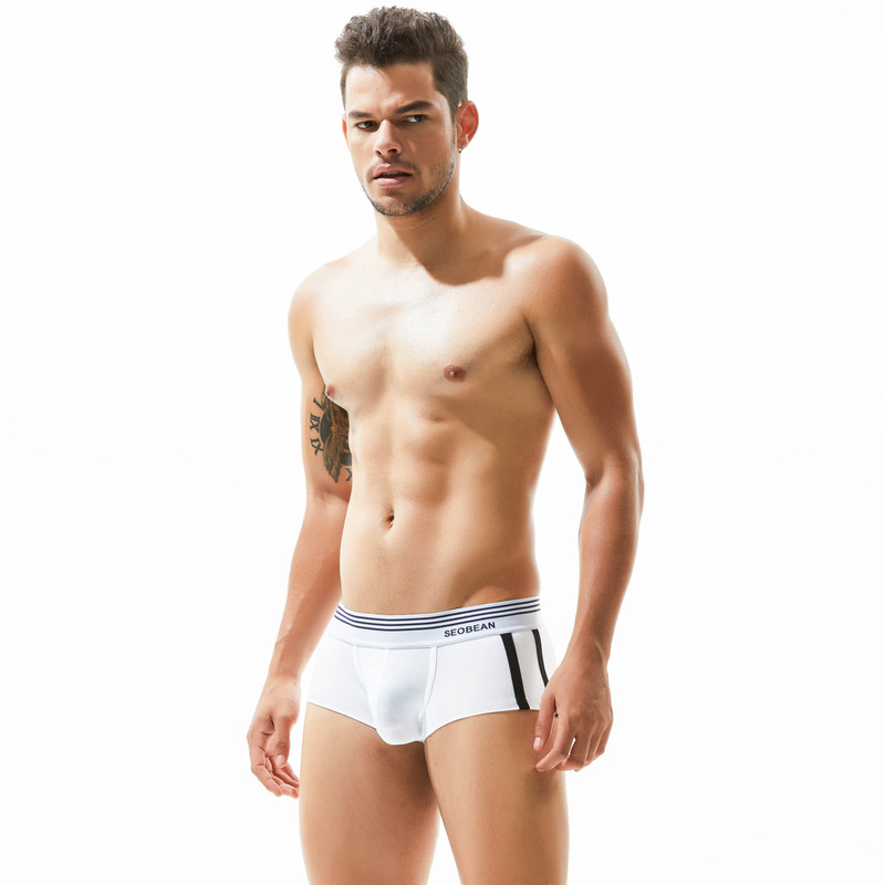 seobean Hibbing Underwear Men's Knitted Boxers Youth Trendy Men's Boxers Men's Underwear