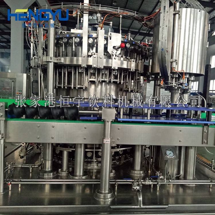 工厂批发啤酒灌装机 啤酒冲洗灌装封口机器生产线含气饮料灌装机