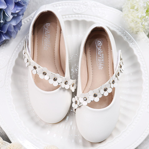 Children's leather shoes 2024 spring and autumn new flower girl princess shoes for girls and babies soft bottom dance shoes girl single shoes