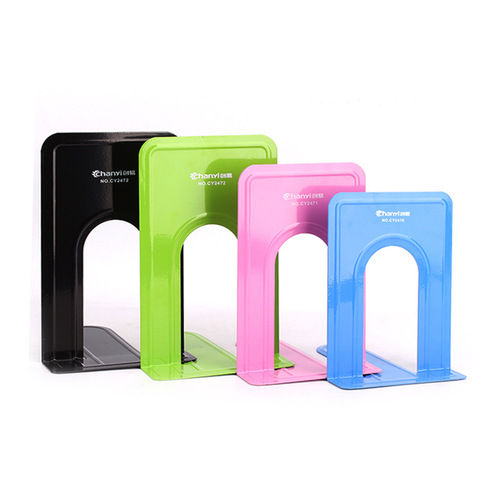 Chuangyi CY2471 office student stationery desktop metal bookend retractable iron book rack 7.5 inch 2 pieces