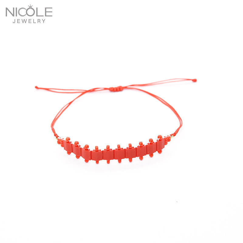 Nuevo lanzamiento de producto: Pulsera DIY de cuentas de arroz para mujer, elegante, sencilla, hecha a mano, accesorios de verano, tejida a mano