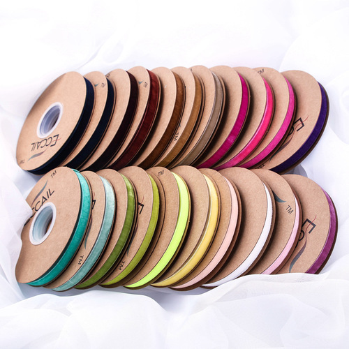 [20 yards] Single-sided velvet with flocked webbing, shoelaces, bows, hats, clothing, velvet ribbons cross-border
