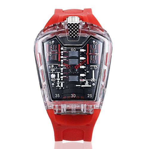 Cross-border Kingston brand trendy and personalized transparent men's watch silicone quartz watch men's sports watch wholesale