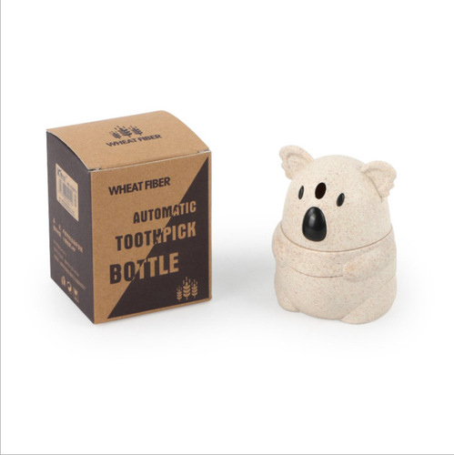 Creative automatic push-type toothpick box for home use, advertising cute toothpick jar, restaurant storage cartoon toothpick