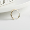 Retro fashionable ring, jewelry, silver 925 sample, simple and elegant design, wholesale