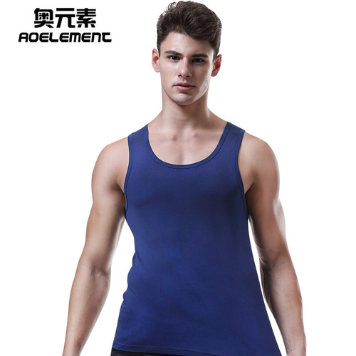 Men's Cotton Sports Tank Top Summer Youth Breathable Running Men Fitted Style Fitness Sleeveless Base Layer White Sweatshirt Trendy