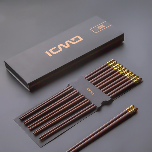 Full of customers, wooden chopsticks, dropshipping for home supermarkets, gift red sandalwood chopsticks, 10 pairs gift box