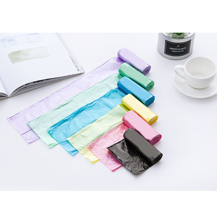 Bolsa de basura engrosada color plástico cocina baño hogar punto break tipo bolsa de protección del medio ambiente 5 rollos 100 piezas de gran tamaño