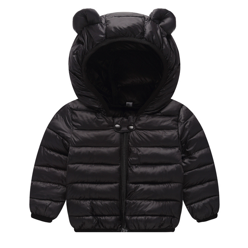 Negro brillante (chaqueta de algodón para orejas)