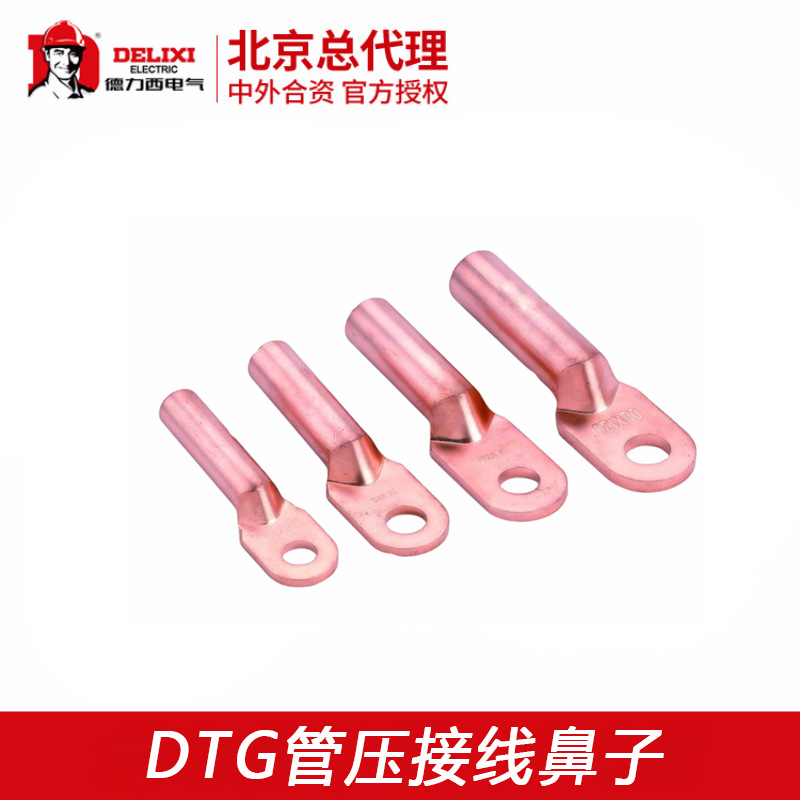 德力西 DTG 铜接线端子 接线铜鼻子 酸洗紫铜管压线鼻