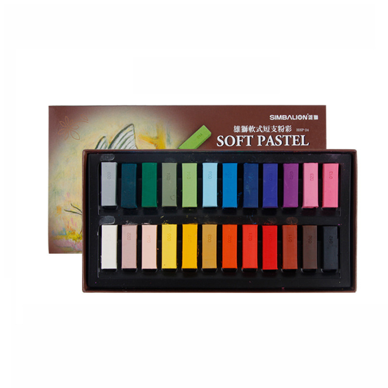 Taiwan male lion color chalk painting 24 color short branches soft…