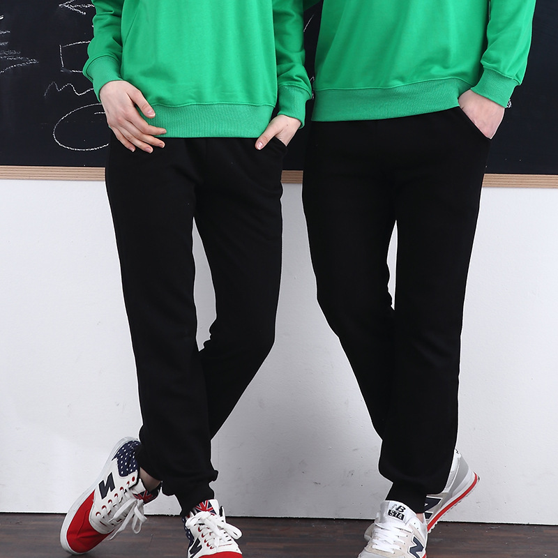 Yuchun DIY New plus velvet leisure sports pants for men and women with ribbed necking solid color spot wholesale logo Yuchun DIY New plus velvet leisure sports pants for men and women with ribbed necking solid color spot wholesale logo