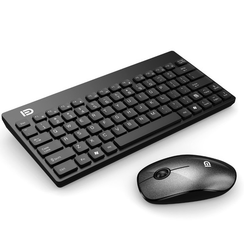 Fude 1500 Wireless Keyboard Mouse Set for Gaming Office Home Use Slim Cute Pink for Girls