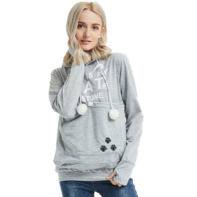 Carta transfronteriza impresa sudadera con capucha comercio exterior otoño e invierno popular mascota con capucha sudadera con capucha impresa