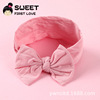Brand fashionable children's soft hair accessory, nylon cute headband for princess with bow, 40 colors