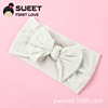 Brand fashionable children's soft hair accessory, nylon cute headband for princess with bow, 40 colors