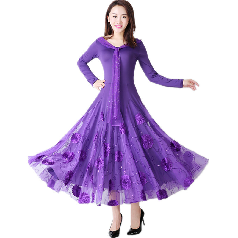 Modern Dance Costume Social Dress Waltz Big Dress Dance Dress