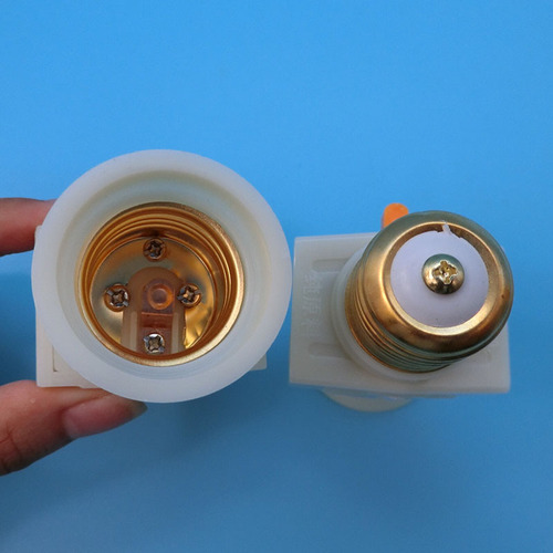 Household e27 lamp holder waterproof double-split fire lamp holder pure copper suspension lamp holder with switch screw lamp holder manufacturer wholesale