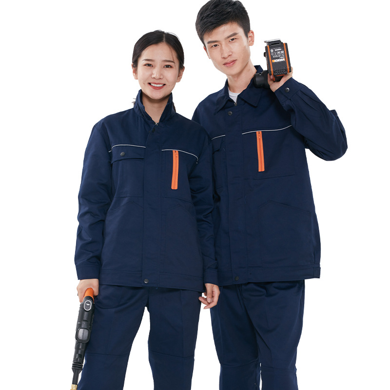 Spring and Autumn Long-Sleeved Labor Protection Clothing Workwear Suit for Men, Wear-Resistant, Suitable for 4S Shops, Automotive Welding, and Repair Workshops