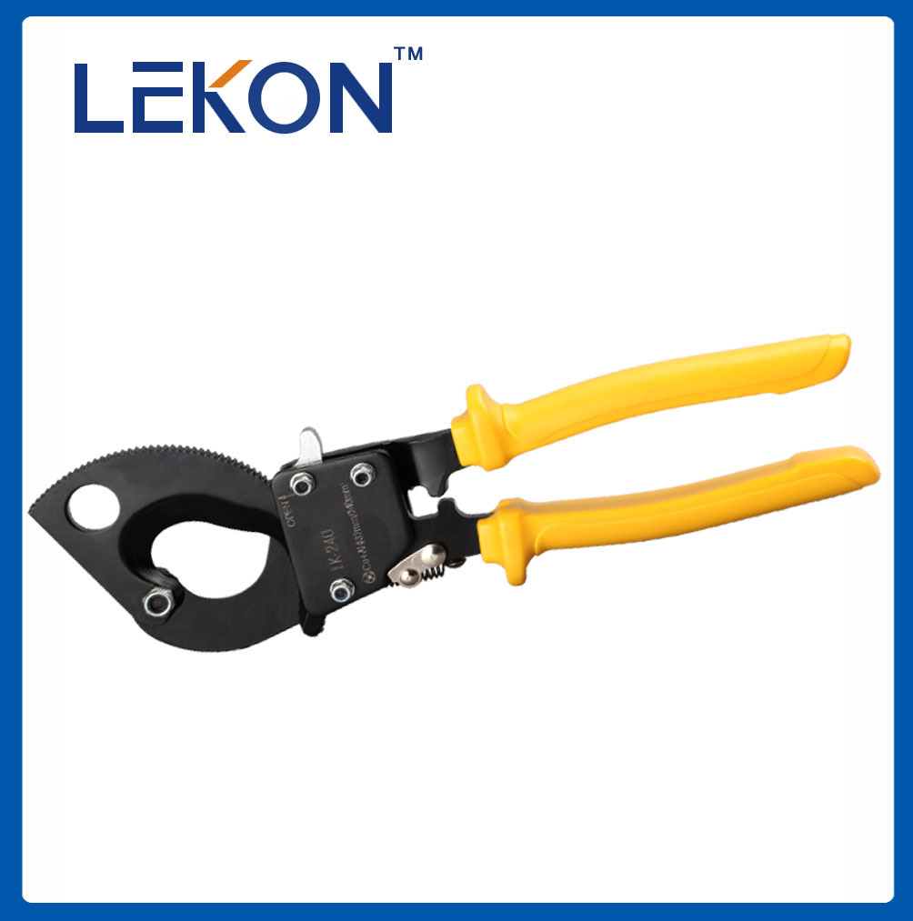 Directo de fábrica abrazadera de cable de trinquete cortador de alambre manual de cobre y aluminio cable tijeras LK-240