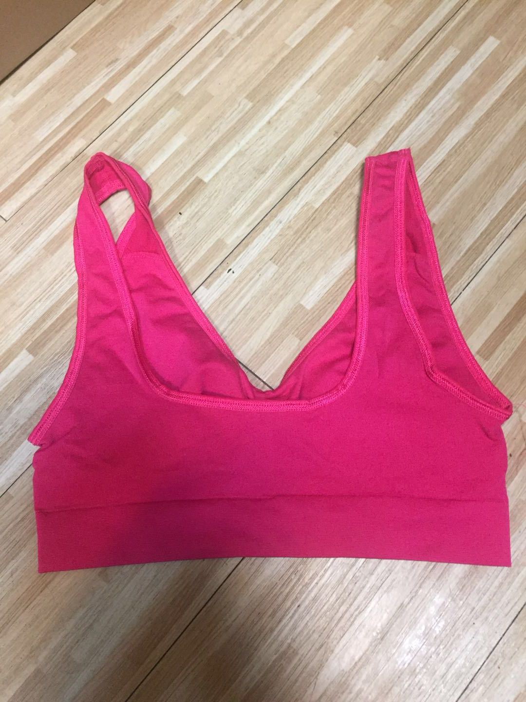 Transfronterizo más tamaño de las mujeres corriendo yoga deportes sujetador AH BRA ropa interior deportiva sola capa sin almohadilla de pecho