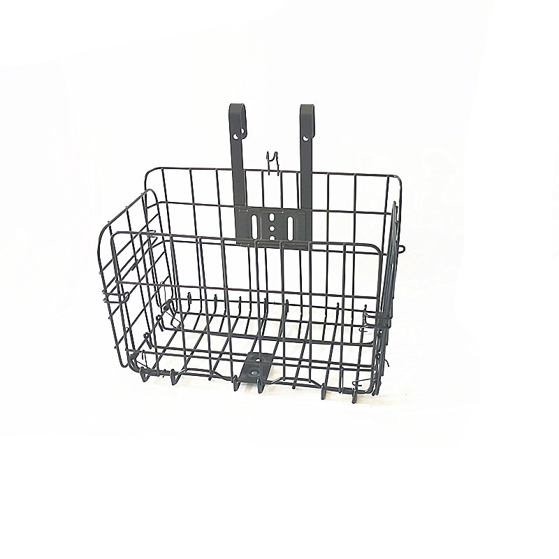 Thickened iron bicycle basket bicycle basket mountain bike rear basket folding bicycle vegetable basket Folding Basket