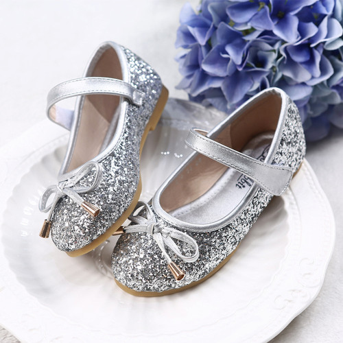 Girls' Leather Shoes Children's Single Shoes for Girls Little Girl Formal Shoes Elsa Girls' Princess Shoes