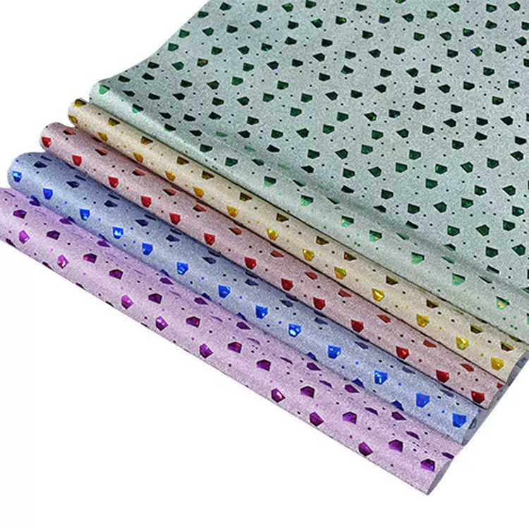 工厂批发闪光鲜花包装纸PP金葱膜彩色花版满天星礼品包装材料定制