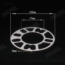 3mm4孔5孔通用汽车加宽轮毂ET调整垫片法兰盘轮胎铝合金垫片Space