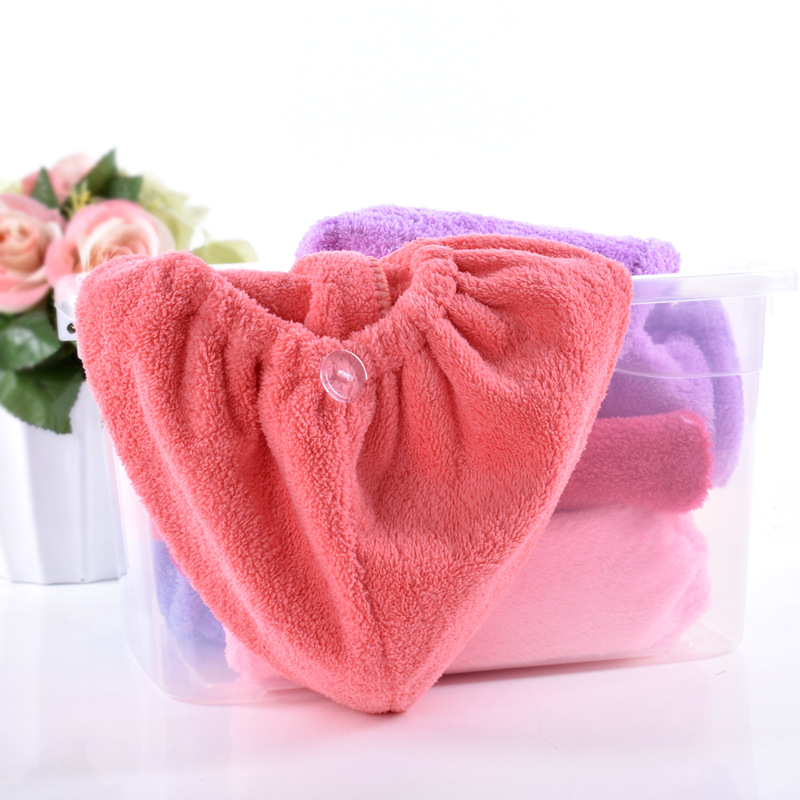 Turbante de secagem rápida em velo coral super absorvente_voghion.com
