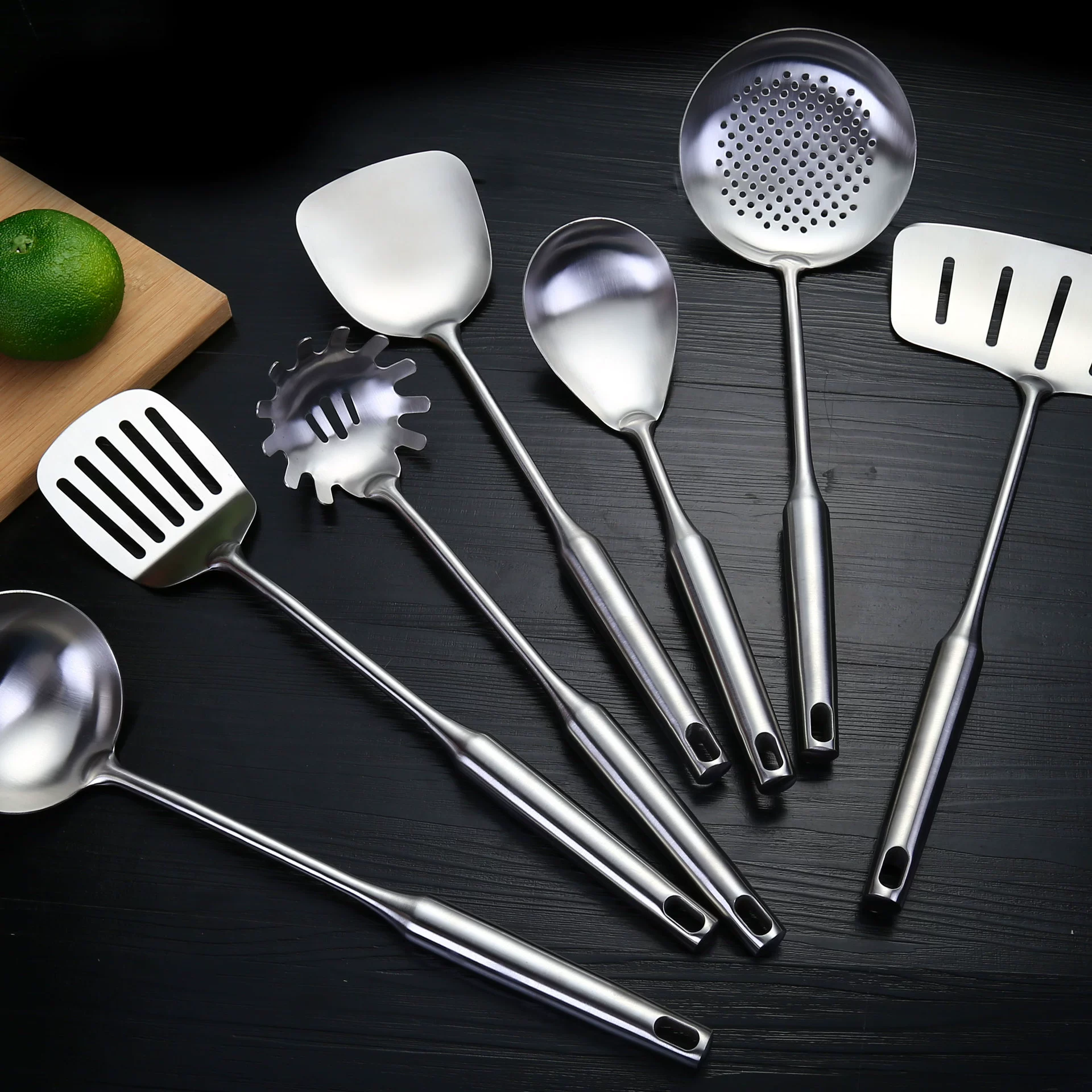 spatula из нержавеющей стали 304 кухонные принадлежности, ложка для каши, лопатка для жарки, ложка для риса, ложка для готовки, рыбная лопатка, лопатка для слива, прочные лапша