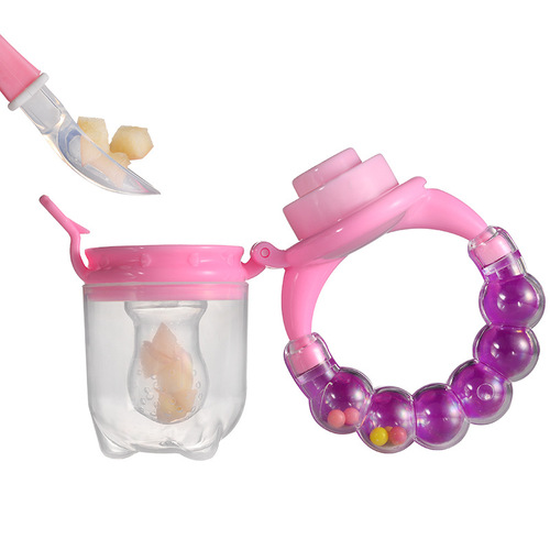 Factory Direct Sale Baby Teething Rings, Children's Rattles Fruits & Vegetables Fun, Baby Food Fruit Mesh Bag Wholesale