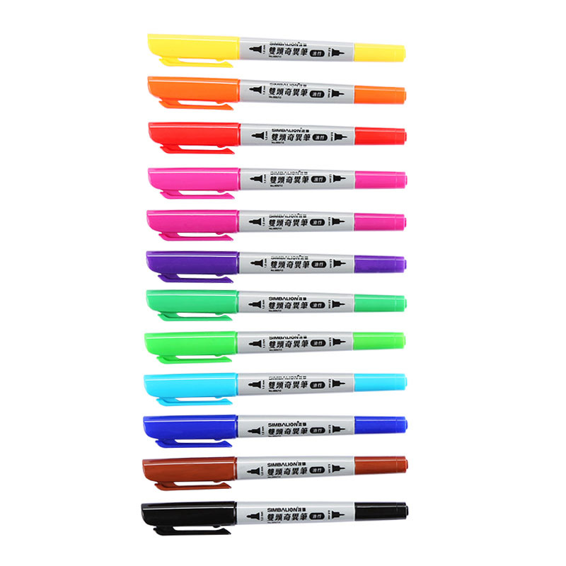 Male lion 12 -color double -headed oil -based strange pen hook line…