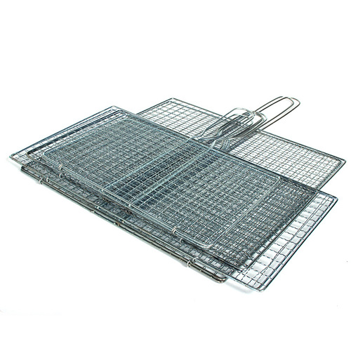 Factory direct sales electroplated grilled fish clips stainless steel barbecue mesh clips vegetable clips barbecue clips barbecue mesh barbecue tools