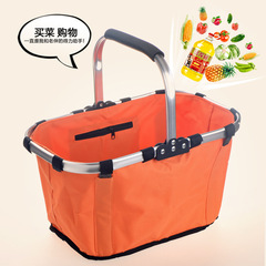 Folding shopping basket insulated picnic basket picnic basket portable basket eco-friendly picnic basket fast food basket supermarket shopping basket